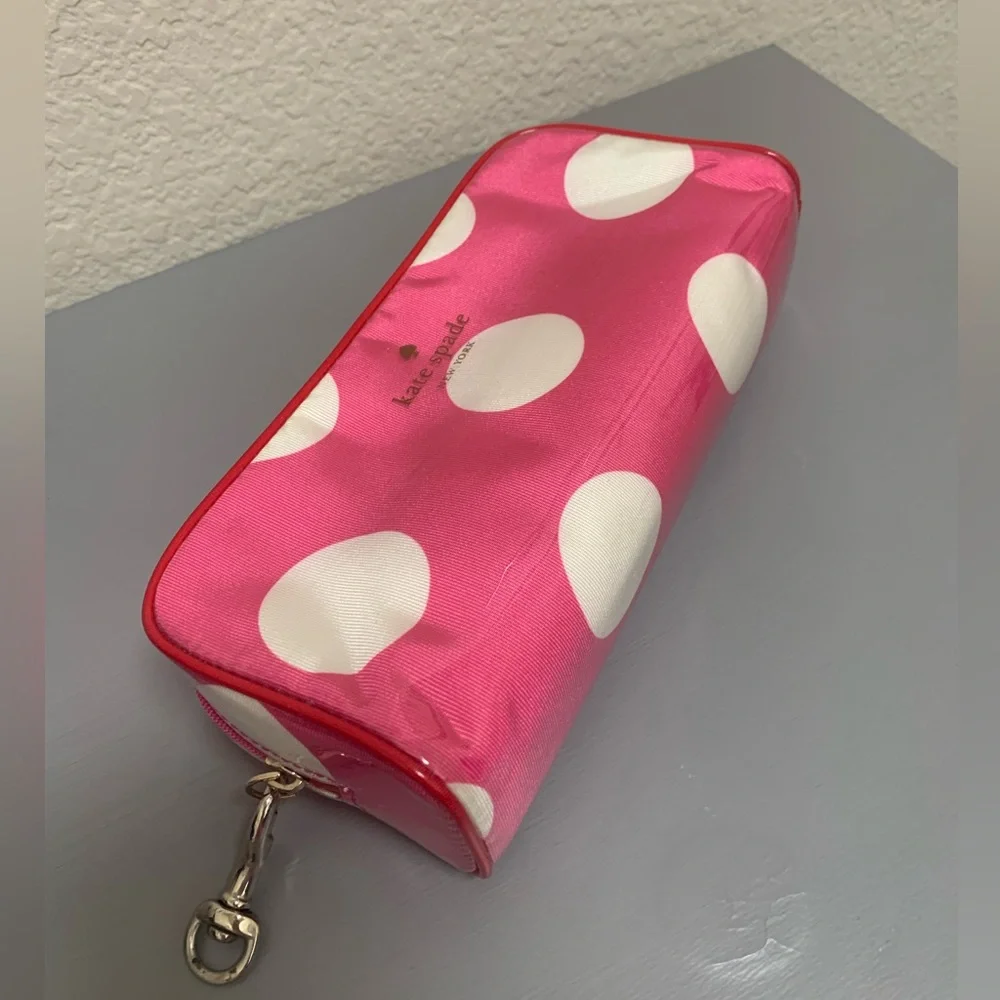 Kate Spade Fuchsia and White Polka Dot Pouch - Picture 9 of 12